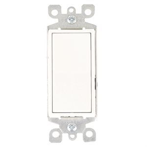 Decora Switch Single Pole 15Amp White
