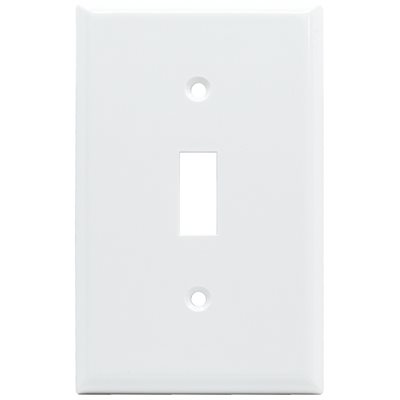 Decora Toggle Switch Wall Plate 1-Gang White