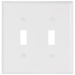 Toggle Switch Wall Plate 2-Gang White