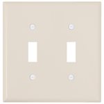 Decora Toggle Switch Wall Plate 2-Gang Ivory