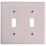 Decora Toggle Switch Wall Plate 2-Gang Ivory