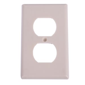 Duplex Outlet / Receptacle Wallplate 1-Gang Ivory
