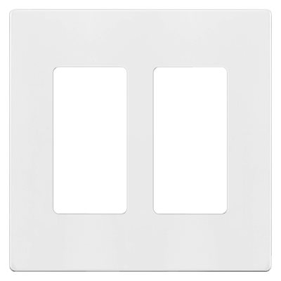 Decora Wall Plate Screwless 2-Gang White