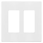 Decora Wall Plate Screwless 2-Gang White