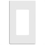 Decora 1-Gang Screwless Wall Plate Mid Size White