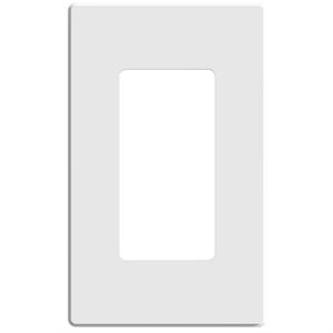 Decora 1-Gang Screwless Wall Plate Mid Size White