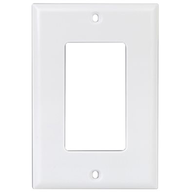 Decora 1-Gang Wall Plate Mid Size White