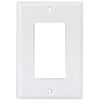 Decora 1-Gang Wall Plate Mid Size White