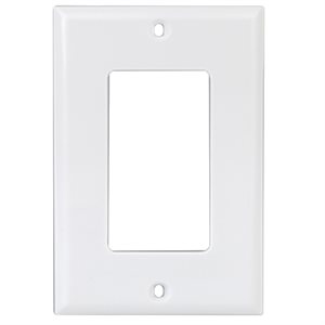 Decora 1-Gang Wall Plate Mid Size White