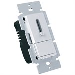 Interrupteur Decora à Variateur Coulissant LED / CFL / Incandescent 3 Voies 1 Pôle Blanc