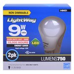 2PK Bulbs A19 LED Non-Dimmable E26 Base 9W Warm White