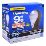 2PK Bulbs A19 LED Non-Dimmable E26 Base 9W Warm White