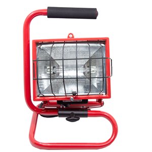 Halogen WorkLight 500W 1ft Cord Red