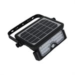 LED Solar Security Floodlight 5W With PIR Sensor Black