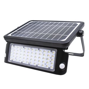 LED Solar Security Floodlight 10W with Dual PIR Sensors Black
