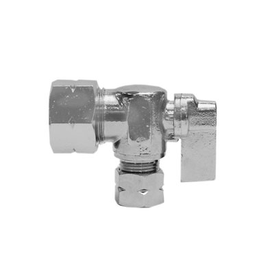 Comp.Quarter Turn Angle Stop Valve 5 / 8 Od x 3 / 8 Od