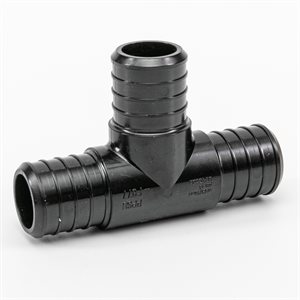 Pex Poly Tee Barb To Barb 1 x 1 x 1in Black