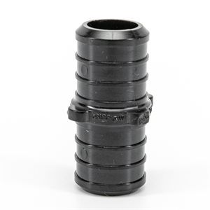 24PK Pex Poly Coupling Barb To Barb 3 / 4in Black