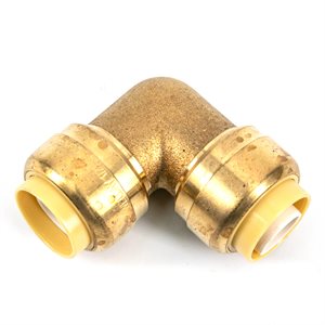 6PK Push-Fit Pex Brass 90° Elbow 3 / 4 x 3 / 4in Lead-Free