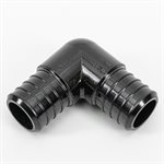 Pex Poly 90° Elbow Barb To Barb 3 / 4 x 3 / 4in Black