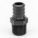 Pex Poly Male Adapter Barb To MPT 1 / 2 x 1 / 2in Black