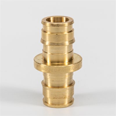 24PK Brass Pex Coupling Barb To Barb ¾in Barb Lead Free