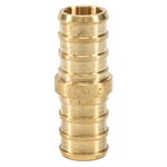 24PK Brass Pex Coupling Barb To Barb ¾in Barb Lead Free