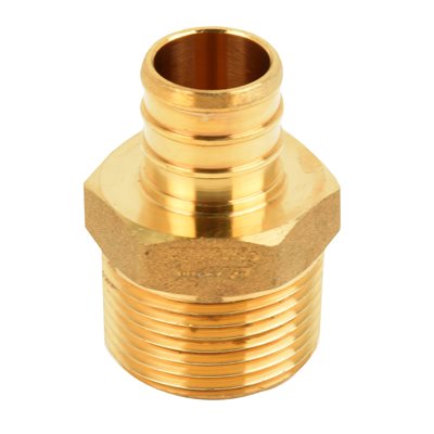 Pex Brass Male Adapter Barb To MPT 3 / 4 x 3 / 4in