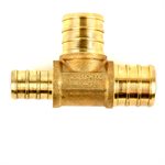 Pex Brass Tee Barb To Barb 3 / 4 x 1 / 2 x 3 / 4in