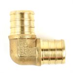 Pex Brass 90° Elbow Barb To Barb 3 / 4 x 3 / 4in