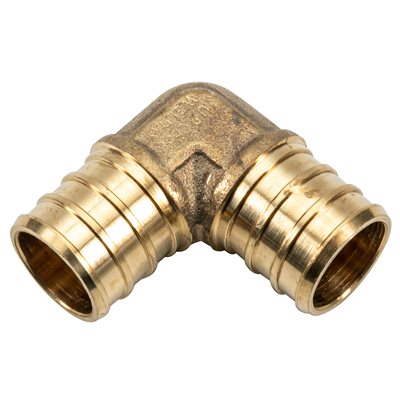 24PK Pex Brass Elbow 90° ¾in Barb x ¾in Barb Lead Free