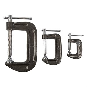 Clamp Set C-Type 1", 2" and 3" 3Pk