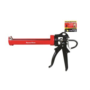 Pro Rotating Cradle-Style Caulking Gun with Auto Flow Stop 9" Red