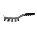 Wire Brush with Scraper Soft Grip Handle