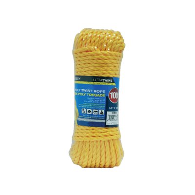Poly Twist Rope Yellow 3 / 8in x 100ft