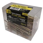 100PK Deck Screws Yellow Plated #8 x 3½in