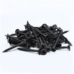 100PK Drywall Screws Black Zinc #6 x 1-5 / 8in