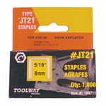 Les Agrafes Jt21 5 / 16po x 7 / 16po Couronne 18Ga 5000 / Pkg