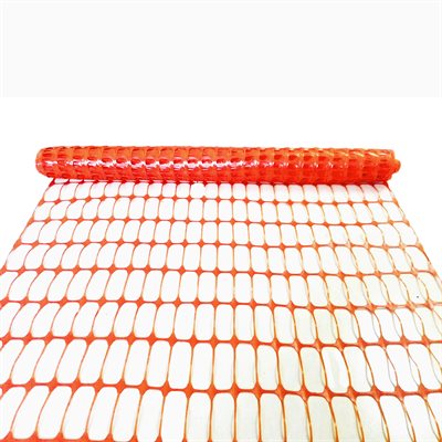 Warning Barrier Fence Rectangular Plastic Mesh 4ft x 100ft Orange