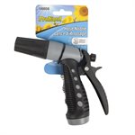 Hose Nozzle Sprayer Metal Rear Trigger Insulated Handle 3 Pattern Grey / Black