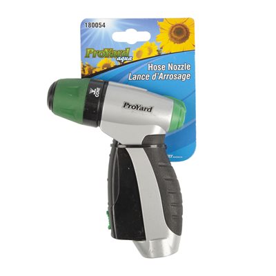 Hose Nozzle Sprayer Push Front Trigger Ergo Handle Adjustable Grey / Black / Green