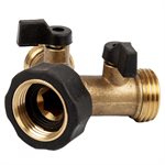 Brass Hose Y Control Valve with Shut-off levers