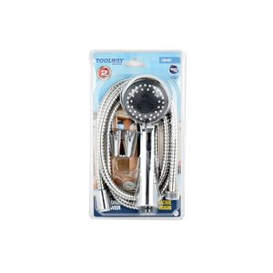 Hand Shower ABS Chrome 2 Spray Patterns 1.5m Flexible Hose w / Wall Mount