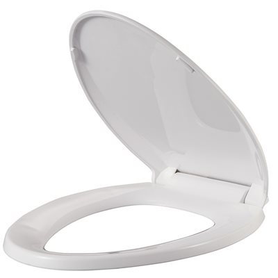 Toilet Seat Elongated Closed Front with Cover White