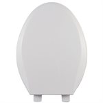 Toilet Seat Elongated Closed Front with Cover White