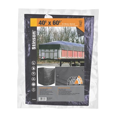 Tarpaulin 40ft x 60ft Heavy Duty Black