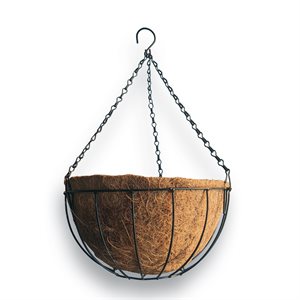 Hanging Wire Basket With Coco Liner 12in (30.5cm)