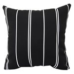 Outdoor Toss Pillow 16in x 16in Pursuit Shadow Black & White Stripe