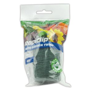 Garden Twine 2-Ply Jute 400ft Green Dyed