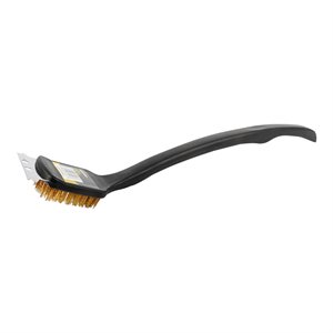 BBQ Cleaning Brush Wire with Scraper Ergo Handle 12"